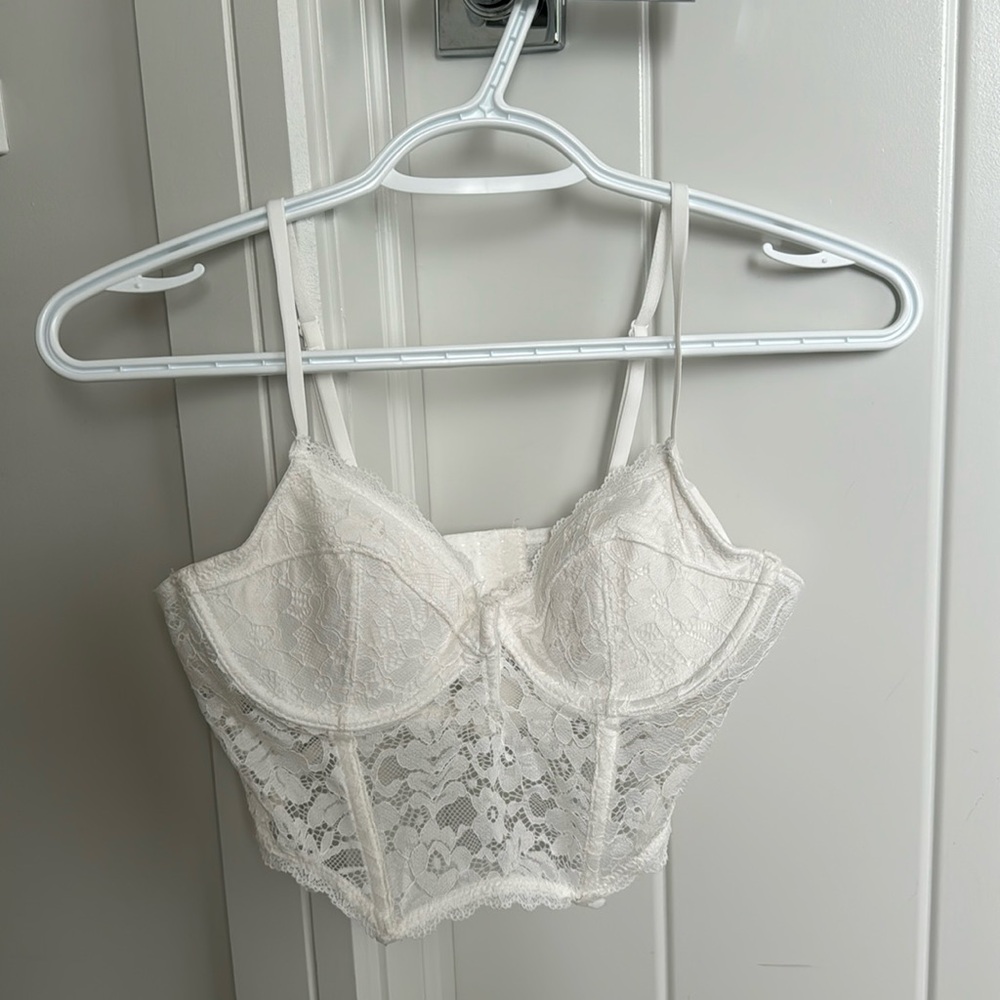 Lace bustier top